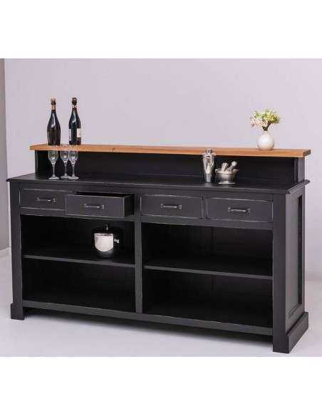 banco negozio o banco bar colorato stile country e nordico in legno MS578