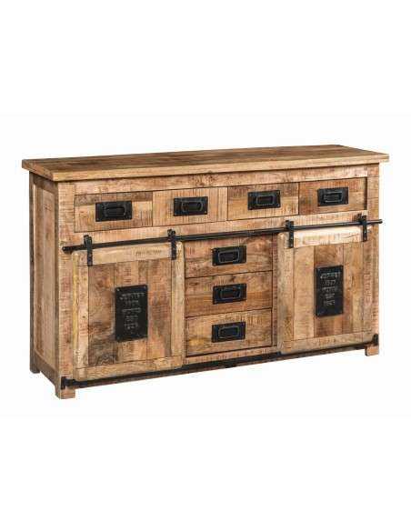 Credenza Rustica Jupiter Ante Scorrevole 7 cassetti 150cm AGB0664