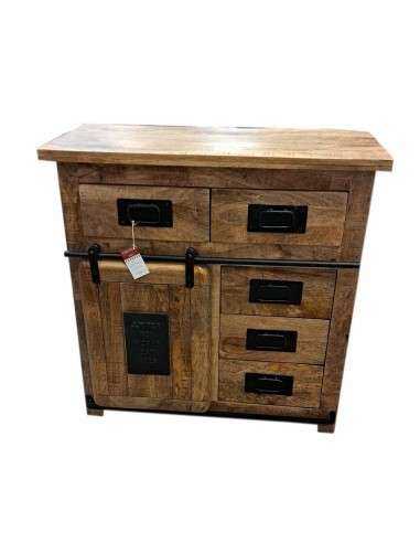 Credenza Rustica Jupiter Anta Scorrevole 5 cassetti 90cm AGB0665