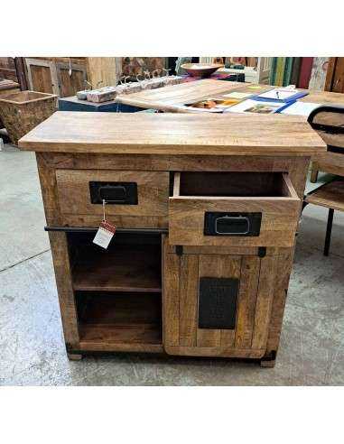 Credenza Rustica Jupiter Anta Scorrevole 5 cassetti 90cm AGB0665