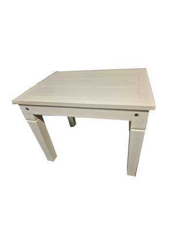 Tavolo legno massello bianco con allungo 100/140 x 75cm CX208