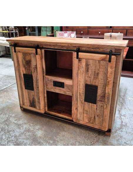 Credenza Jupiter 5 cassetti| Legno Massello Mango | Artigianale AGB0309