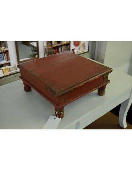 Tavolino etnico Bajot in legno massello di teak indiano 36cm bj66