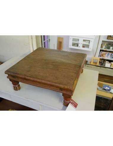 Tavolino etnico Bajot in legno massello di teak indiano 44cm bj63