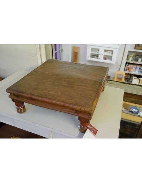 Tavolino etnico Bajot in legno massello di teak indiano 44cm bj63