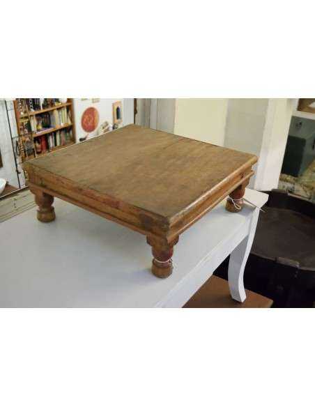 Tavolino etnico Bajot in legno massello di teak indiano 44cm bj63