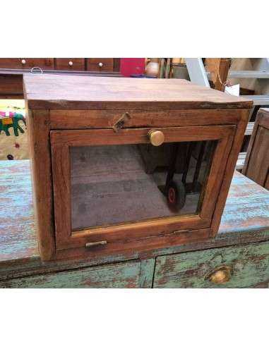 Vetrina pensile legno di teak epoca coloniale CX213