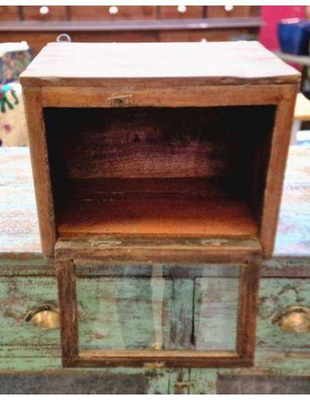 Vetrina pensile legno di teak epoca coloniale CX213