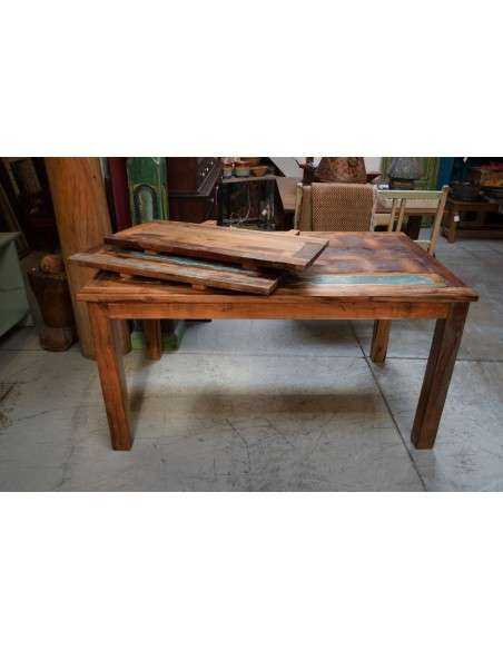Tavolo recycled allungabile in legno massello - Produzione Artigianale dall'India 150/230cm AGB0688001188