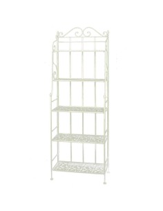 Etagere Jessica in ferro colore bianco brush con 5 ripiani - Vacchetti VG6433360000