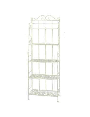 Etagere Jessica in ferro colore bianco brush con 5 ripiani - Vacchetti VG6433360000