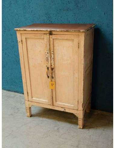 Credenza shabby panna legno massello 2 ante TP089