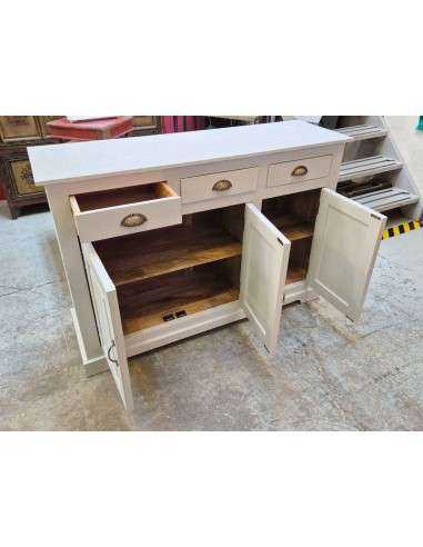 Credenza in Legno Massello Colore Grigio decapato | 130x40cm CX209