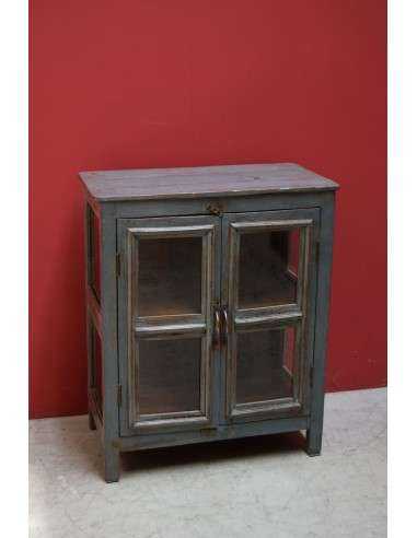 Credenzino coloniale shabby carta da zucchero in legno massello – 57x33x69 cm TS188