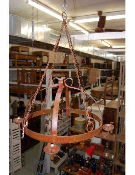 Lampadario candeliere ferro battuto da 60cm LAMP005