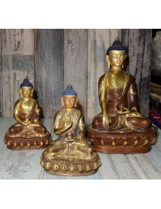 Statue Buddha in Lega con faccia dorata SCUL0011