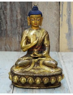 Statue Buddha in Lega con faccia dorata SCUL0011 2