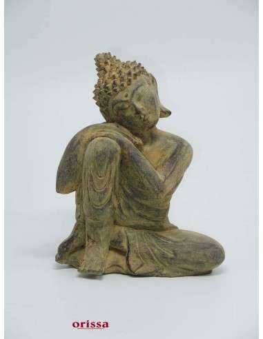 Statua Buddha tailandese inginocchiato  H 20cm