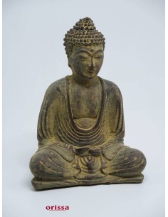 Statua Buddha tailandese gambe incrociate H 15cm