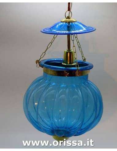 Lampadata a sospensione in vetro colore verde TCo47B