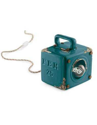 Lampada da tavolo cubo stile retrò industrial colorata ferroluce C1650