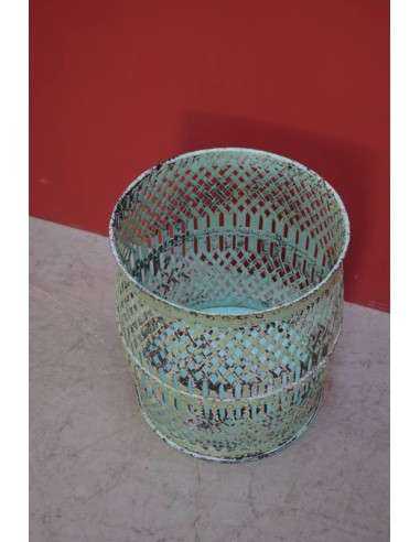 Cesta in ferro battuto vintage stile shabby diametro 54cm TL274B