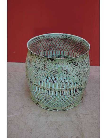 Cesta in ferro battuto vintage stile shabby diametro 42cm TL274S
