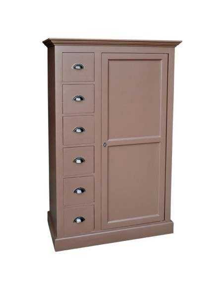 Armadio cassettiera in legno colorato 100cm MS041