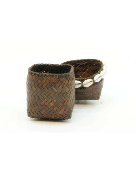 Scatola in rattan quadrata H12cm - ALM0517C