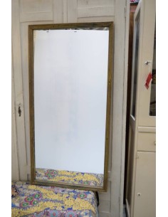 Cornici specchio in legno di teak finitura shabby, epoca coloniale 60x120cm TM029