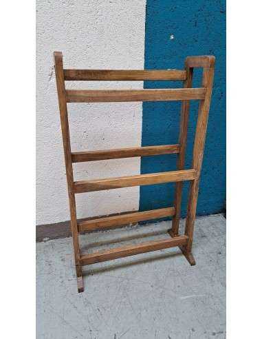 Portasciugamani da Terra in Legno - Finitura Naturale - Complemento d'arredo per il bagno GG007