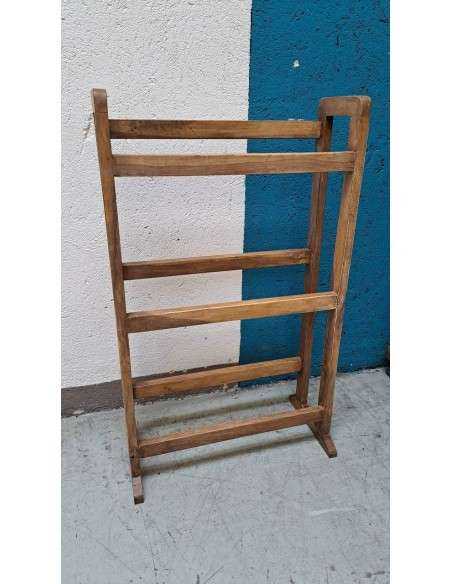 Portasciugamani da Terra in Legno - Finitura Naturale - Complemento d'arredo per il bagno GG007