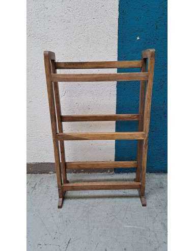 Portasciugamani da Terra in Legno - Finitura Naturale - Complemento d'arredo per il bagno GG007