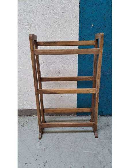 Portasciugamani da Terra in Legno - Finitura Naturale - Complemento d'arredo per il bagno GG007