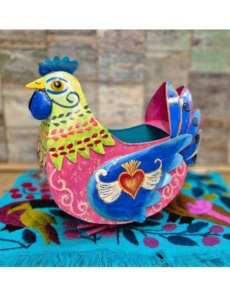 Vaso 'Lady Cocca' Artigianale in Metallo – Decorazione Etnica Pink Pampas