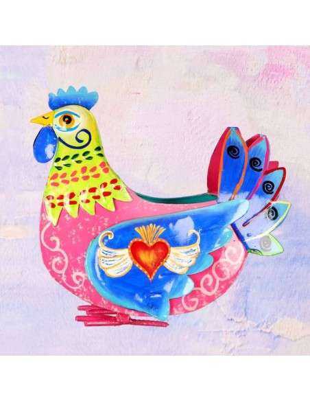 Vaso 'Lady Cocca' Artigianale in Metallo – Decorazione Etnica Pink Pampas