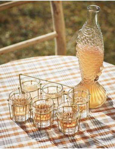 vaso in vetro pesce trasparente grande  EV-24471-C