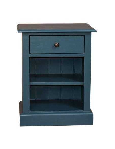 Comodino legno massello con cassetto e ripiano MS478