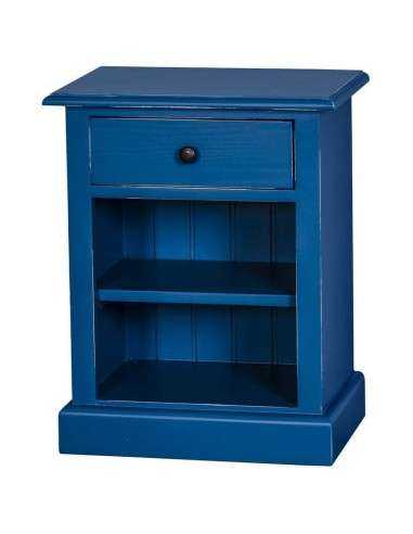 Comodino legno massello con cassetto e ripiano MS478