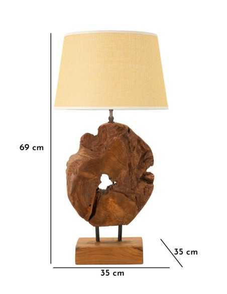 LAMPADA TEAK DA TAVOLO KEPALA CM Ø 35X69 - 171248000N