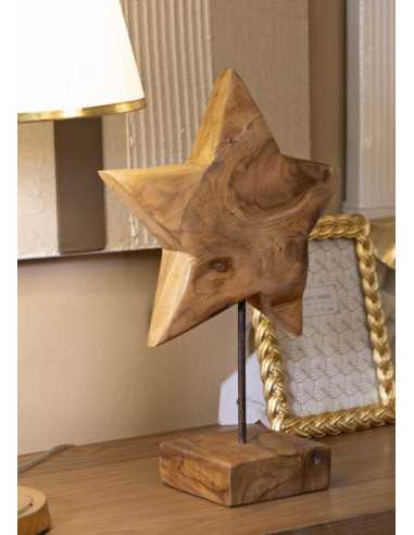 Scultura Stella In Teak Riciclato Cm 28x12x42 (pezzi Unici - Non Rip. In Serie) - 0119660000