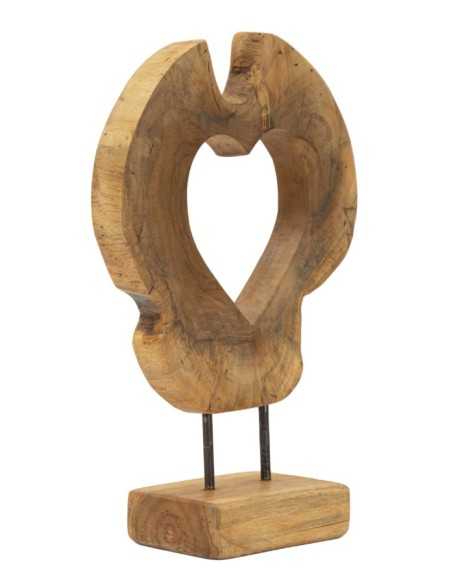 Scultura Hasi In Teak Riciclato Cm 28x10x38 (pezzi Unici - Non Rip. In Serie) - 0119700001