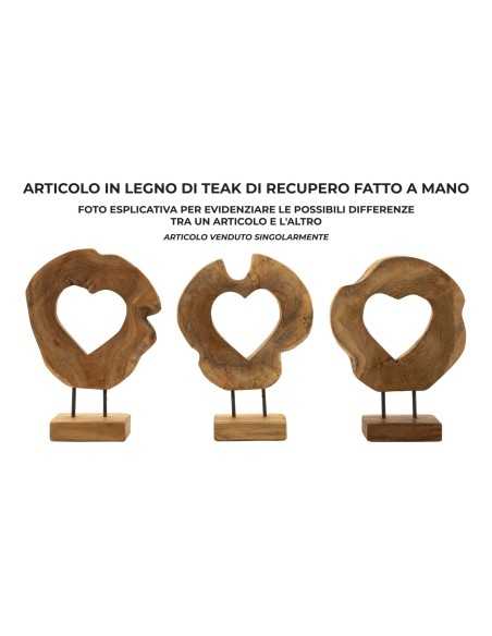 Scultura Hasi In Teak Riciclato Cm 28x10x38 (pezzi Unici - Non Rip. In Serie) - 0119700001