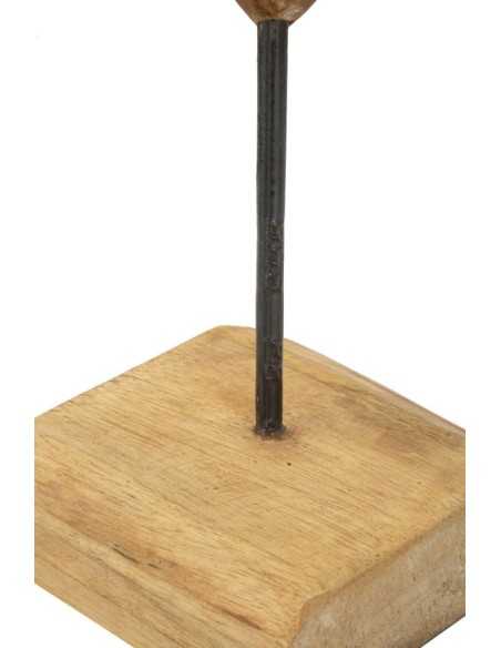 Scultura Dobu In Teak Riciclato Cm 25x12x45 (pezzi Unici - Non Rip. In Serie) - 0119720001