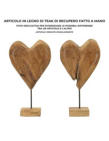 Scultura Dobu In Teak Riciclato Cm 25x12x45 (pezzi Unici - Non Rip. In Serie) - 0119720001