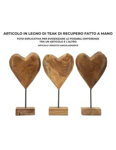 Scultura Dobu In Teak Riciclato Cm 20x12x37 (pezzi Unici - Non Rip. In Serie) - 0119720003