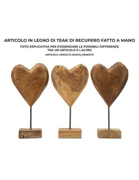 Scultura Dobu In Teak Riciclato Cm 20x12x37 (pezzi Unici - Non Rip. In Serie) - 0119720003