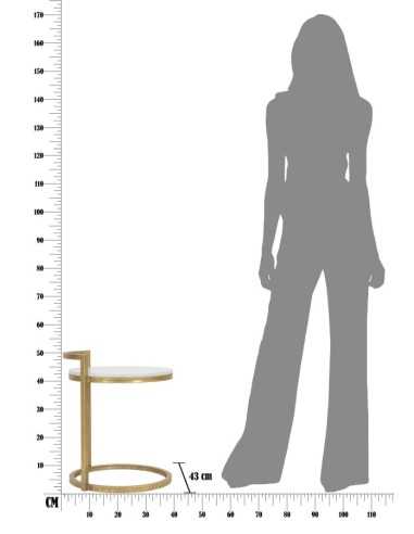 Tavolinetto Round Marble Cm 40x43x50 - 1424010000