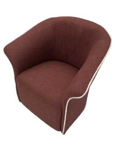 Poltrona Girevole Siena Bordeaux Cm 83,5x66x80 (seduta Altezza Cm 42) - 142866000B