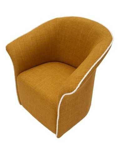 Poltrona Girevole Siena Senape Cm 83,5x66x80 (seduta Altezza Cm 42) - 142866000S